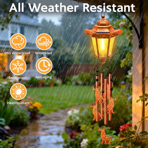 Large Solar Dog Wind Chimes