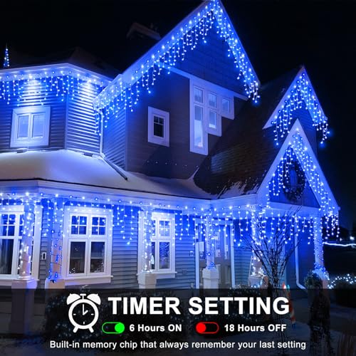 33FT 400 LED Icicle Lights for Outside