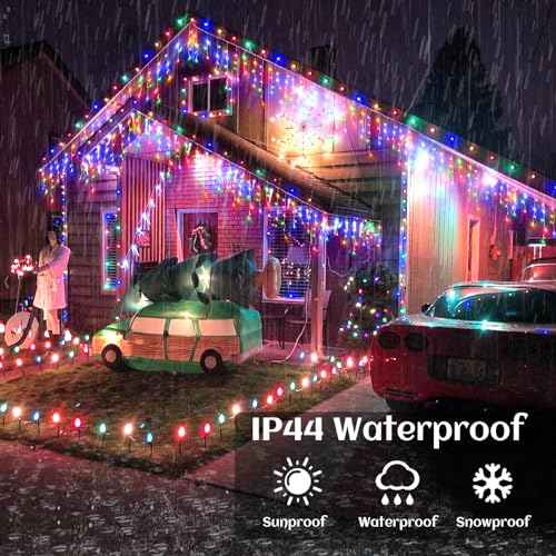 33ft Icicle Lights for Outside