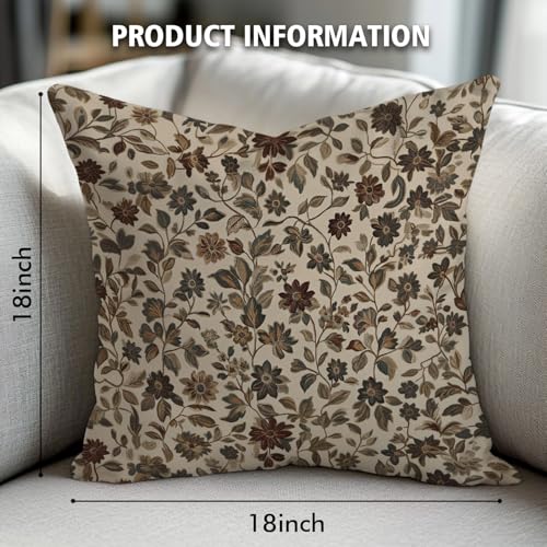 William Morris Abstract Vintage Floral Velvet Design Throw Pillow Covers Home Decor