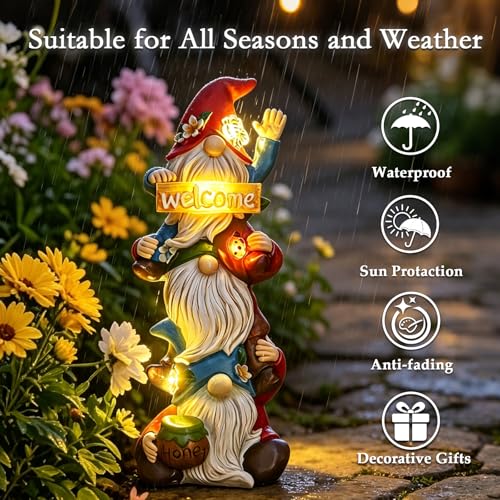 Garden Gnome Statue Solar Lights
