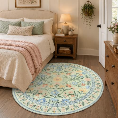 Washable Round Area Rug