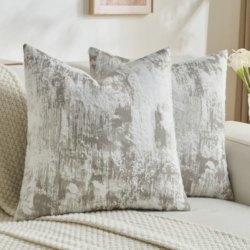 Pack of 2 Faux Cashmere Throw Pillow Covers 24x24 Inch (2 Count)