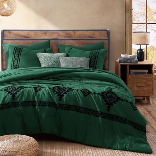 Embroidery King Size Comforter Set 7 Pieces Western Bed in a Bag