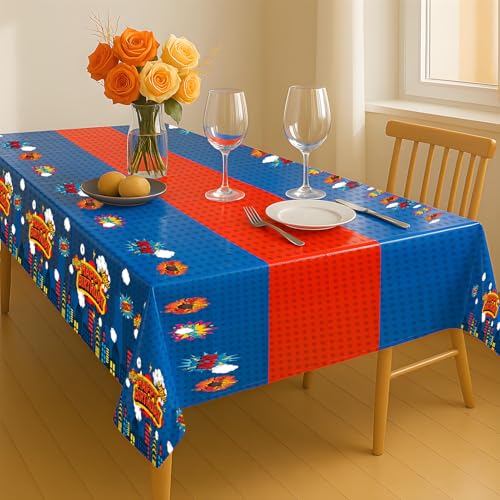 16Pcs 2in1 Superhero Birthday Party Tablecloths Decorations (16 Count)