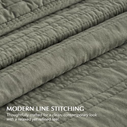 HOME 100% Cotton Modern Lines Quilt Set Queen Size