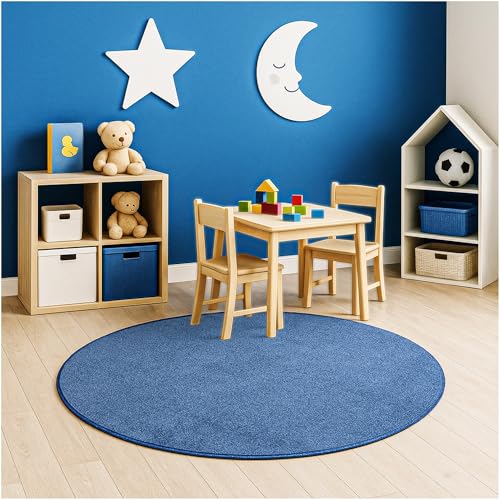 Soft & Colorful 3' Round Kids Classroom Area Rug
