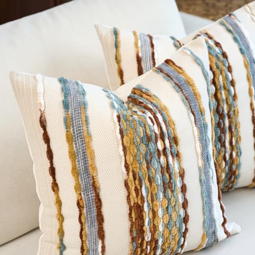 Boho Pillow Covers 18x18 Inch Set of 2 (2 Count)