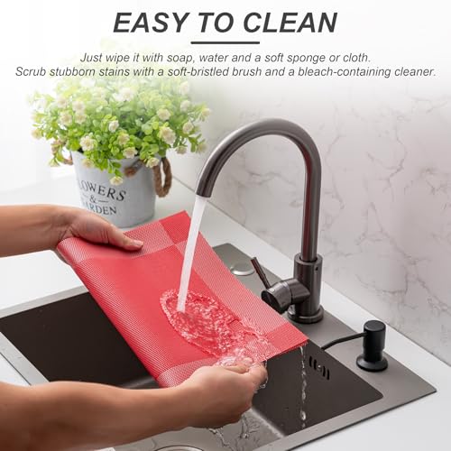 Placemats Set of 4 Washable IndoorB (4 Count)