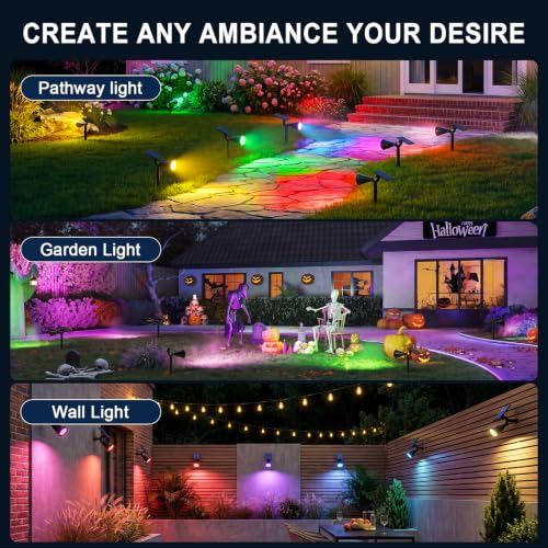 Solar Lights Outdoor Waterproof Flag Spotlights 6 Pack (6 Count)