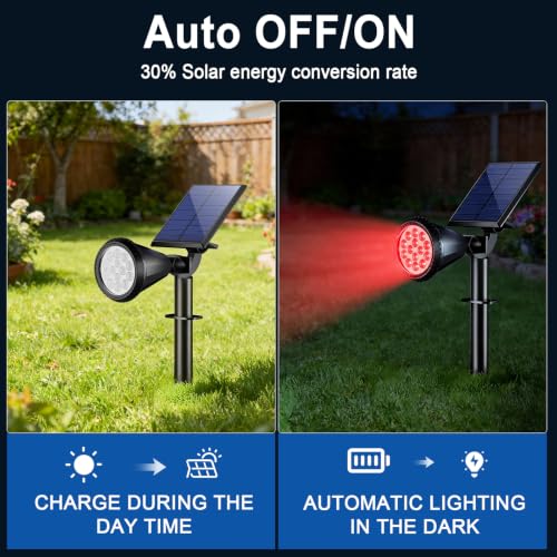 Solar Lights Outdoor Waterproof Flag Spotlights 10 Pack (10 Count)