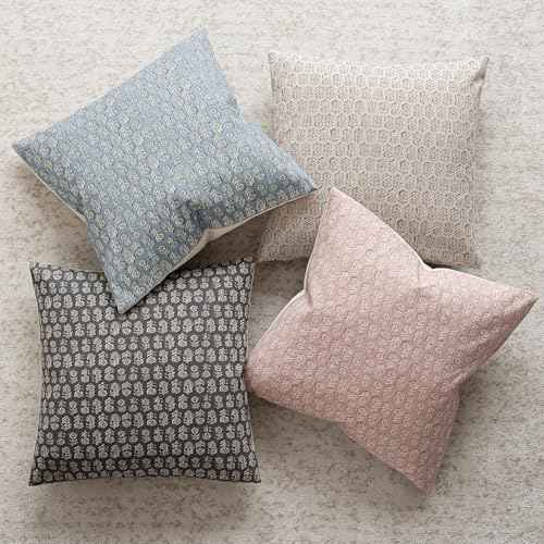 Decorative Floral Print Throw Pillow Covers 18×18 Light Pink (2 Count)