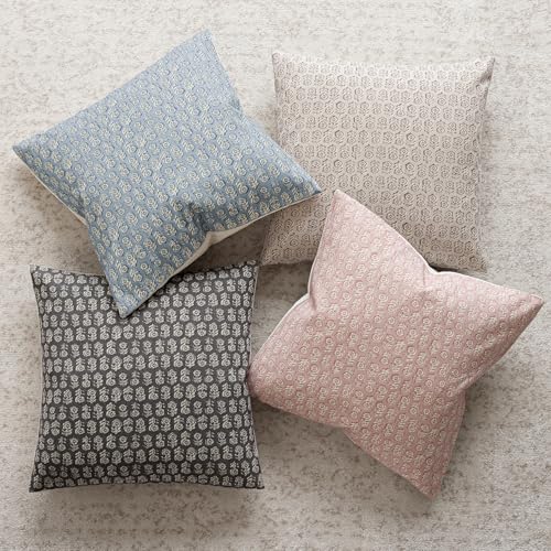 Decorative Floral Print Throw Pillow Covers 20×20 Light Pink (2 Count)