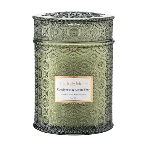 Eucalyptus Sage Fresh Scented Candles for Home (19.4 Ounce)