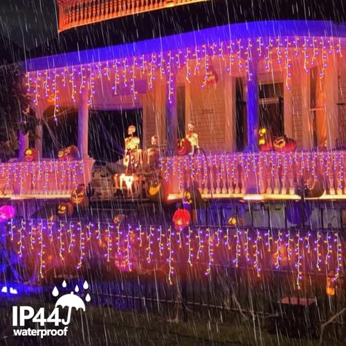 Orange and Purple Halloween Lights (99 Foot)