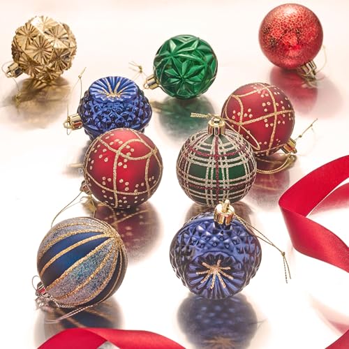 16ct Christmas Tree Decorations Ball Ornaments 2.36 Inches (16 Count)