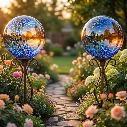 Sunnydaze 10" Glass Gazing Ball for Garden
