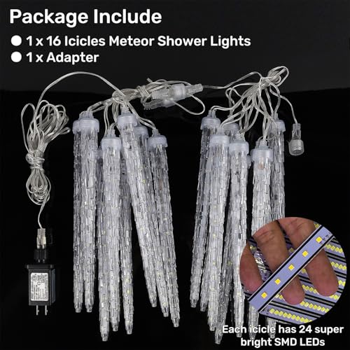 16 Icicles Meteor Shower Lights (16 Count)
