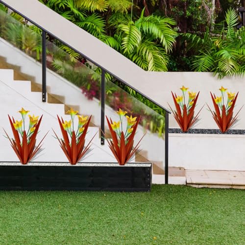 Metal Agave Plant Outdoor Decoration Lily Mexican Yard Art Garden Statue