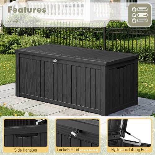 230 Gallon Outdoor Storage Box Waterproof Deck Box for Patio