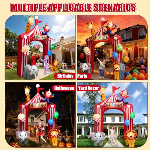 10FT Circus Party Arch Outdoor Decoration Inflatable