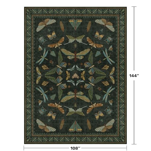 Forest Green Rugs for Living Room (108 Sq Ft)