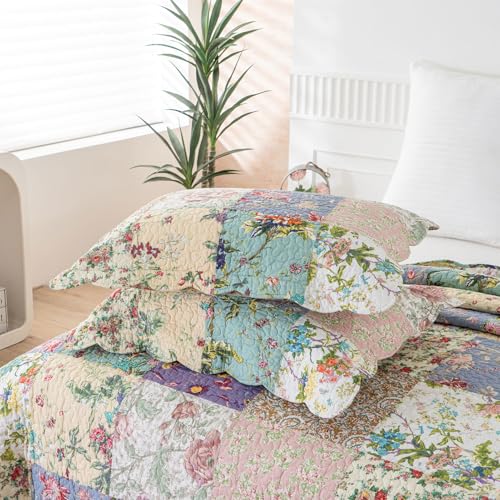 Quilt King Size Patchwork Bedspread Set