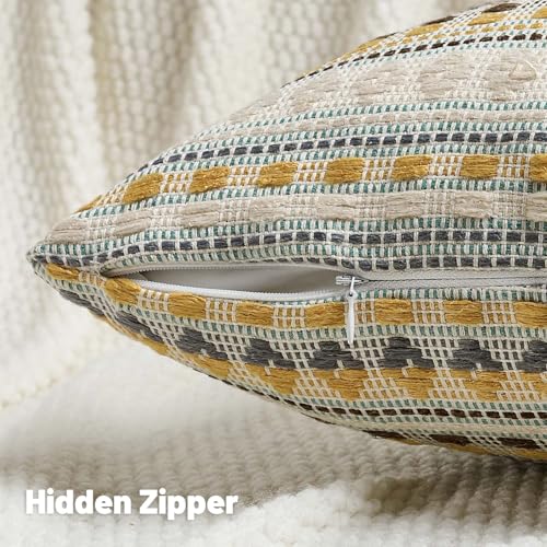 Pack of 2 Boho Throw Pillow Covers 18x18 Inch (2 Count)
