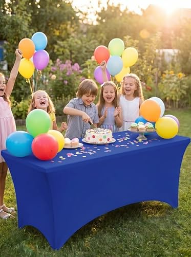 Spandex Table Cloth 2 Pack [6FT (2 Count)