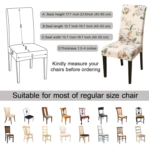 Pattern Chair Covers for Dining Room Set of 4