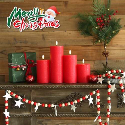 Christmas Flameless Candles with Remote (4 Count)