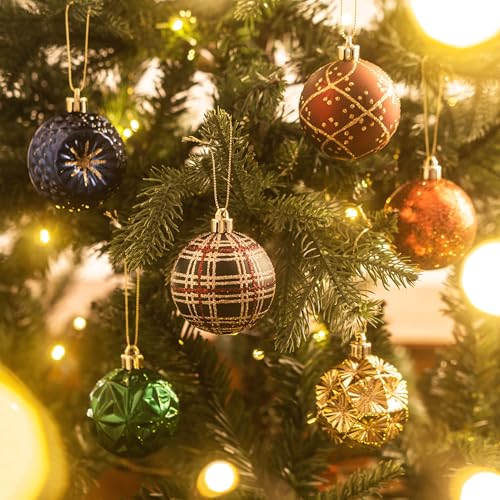 16ct Christmas Tree Decorations Ball Ornaments 2.36 Inches (16 Count)