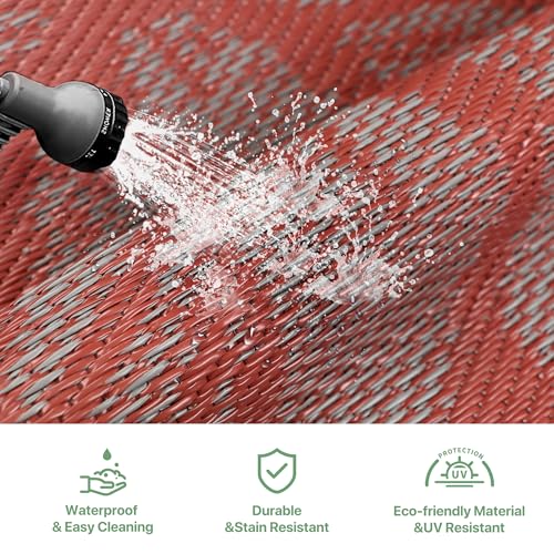 Outdoor Rug Waterproof Plastic Rugs for Patio (54 Sq Ft)