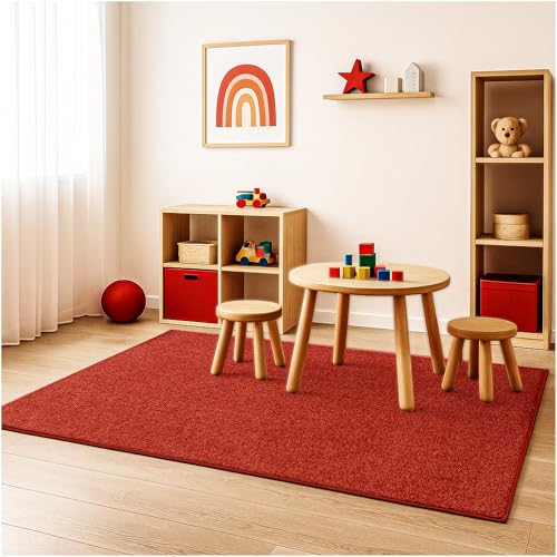 Soft & Colorful 4' Round Kids Classroom Area Rug