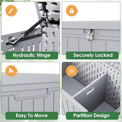 HDPE 260 Gallon Deck Box Double