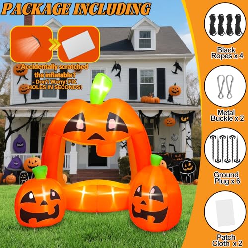 7ft Halloween Inflatables Pumpkin Photo Booth