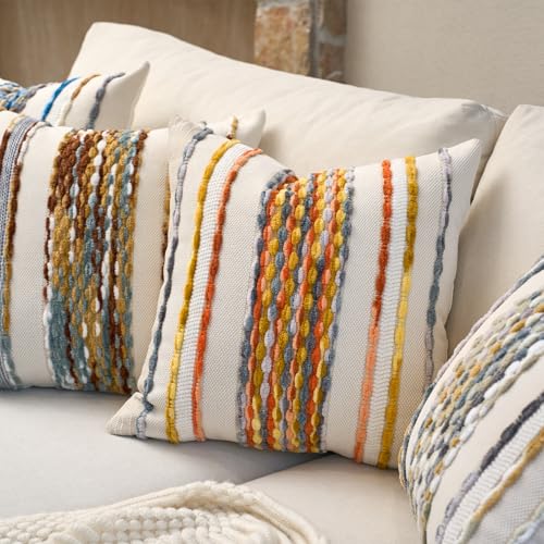 Boho Pillow Covers 18x18 Inch Set of 2 (2 Count)