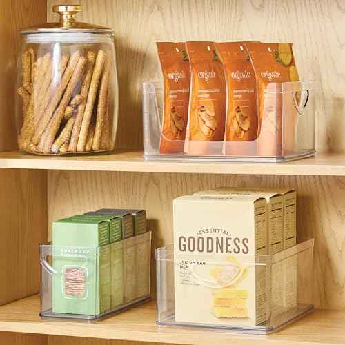 Plastic Stackable Kitchen Cabinet Storage Bin (4 Count)