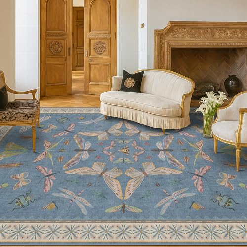 Washable 7x9 Area Rug for Living Room (63 Sq Ft)