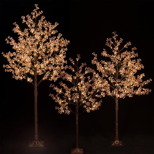 Lighted Baby's Breath Tree Set