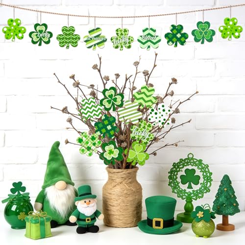 80PCS Wooden Shamrock Ornaments to Paint St. Patrick's Day Decorations (80 Count)