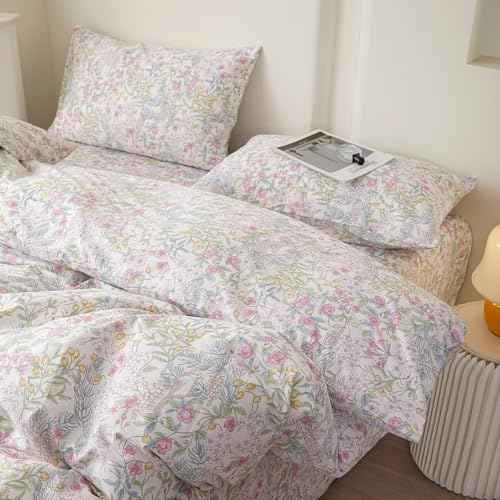 Botanical Floral Comforter Set Twin XL Aesthetic Cottagecore Bedding Set