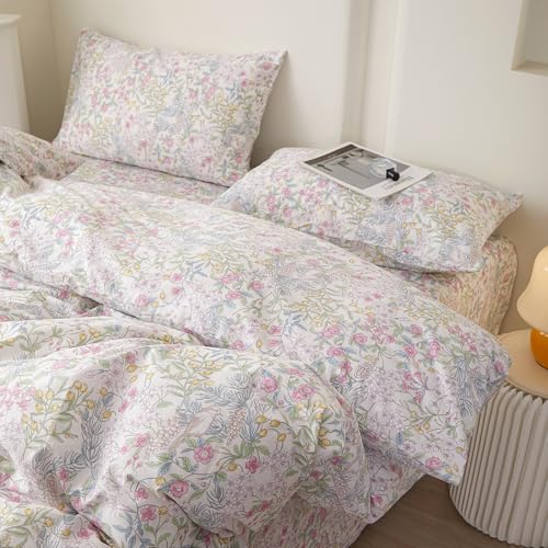 Botanical Floral Comforter Set King Aesthetic Cottagecore Bedding Set