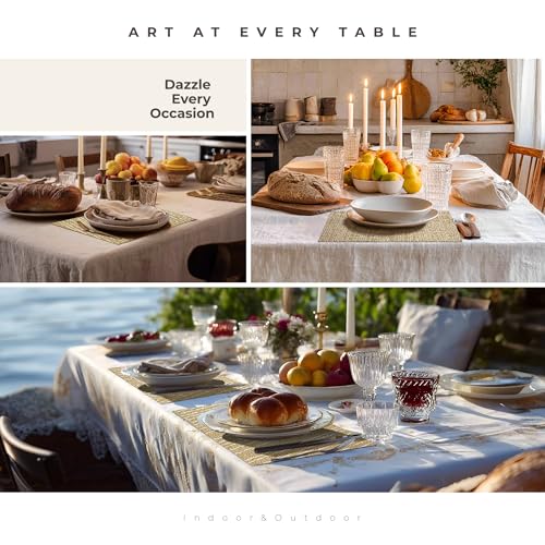 Gold Placemats Set of 12 (12 Count)