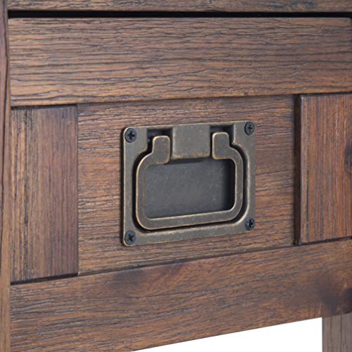 Monroe 14" Side Tables in Distressed Charcoal Brown