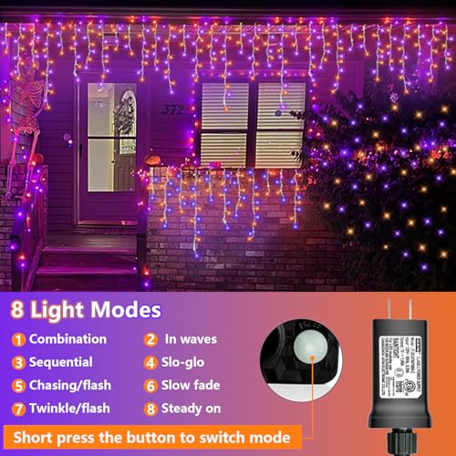 Orange and Purple Halloween Lights (99 Foot)