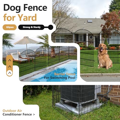 15 Panels Decorative Garden Fence with Lock