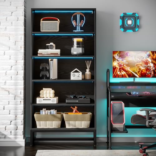 Tall Bookcase Black Bookshelf