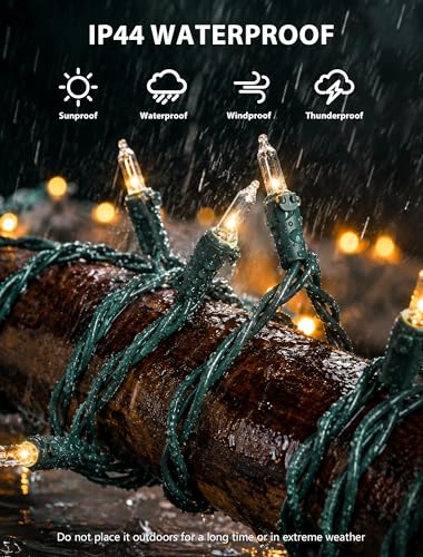 Clear Christmas Lights Outdoor Indoor (50 Count)