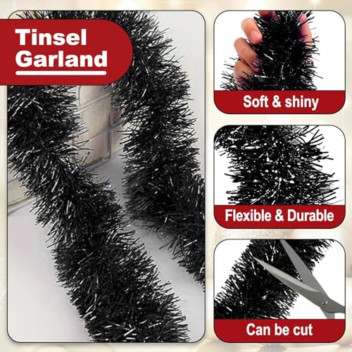 25 Feet Metallic Twist Tinsel Garland (25 Foot)
